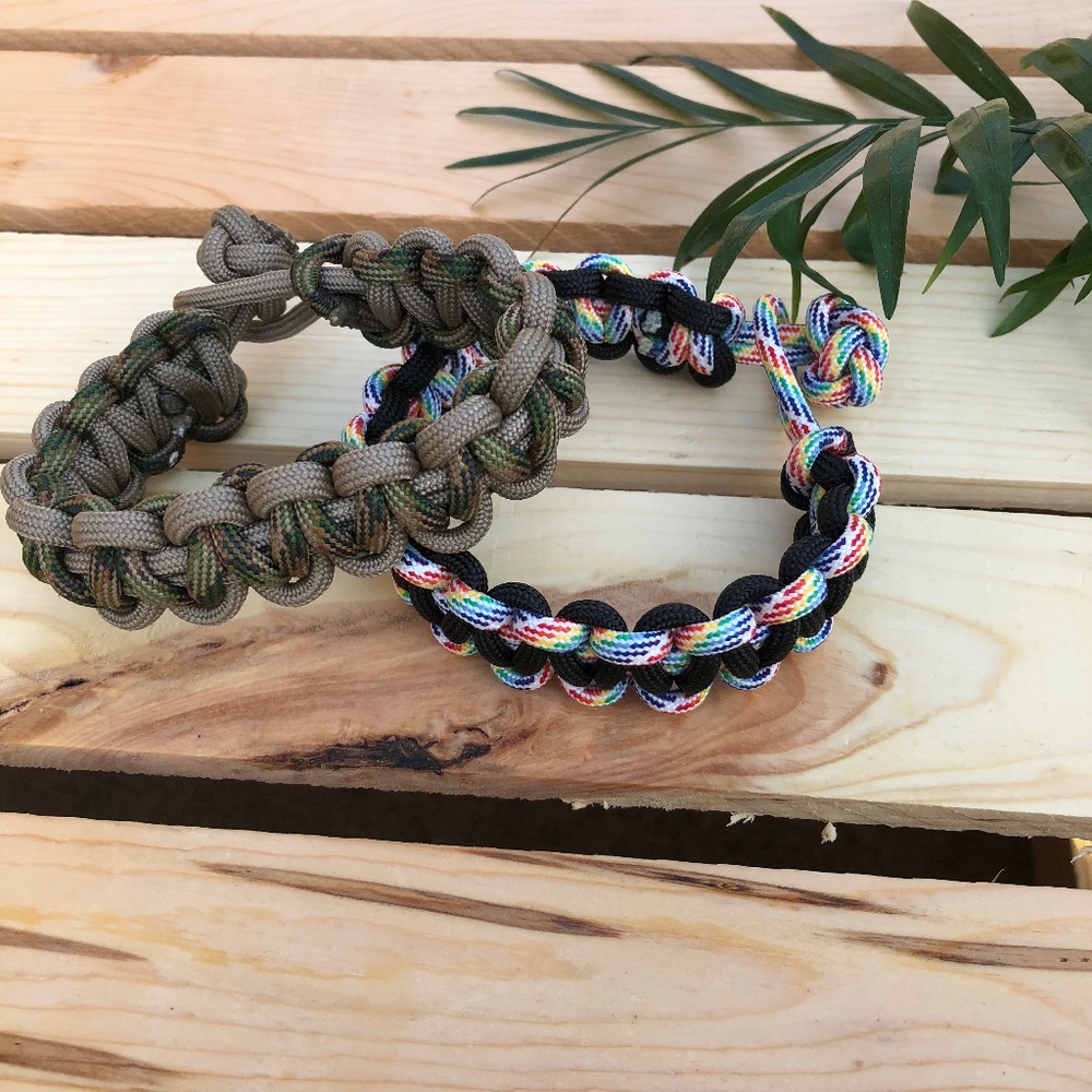 Custom Handmade Two Color Paracord Bracelet